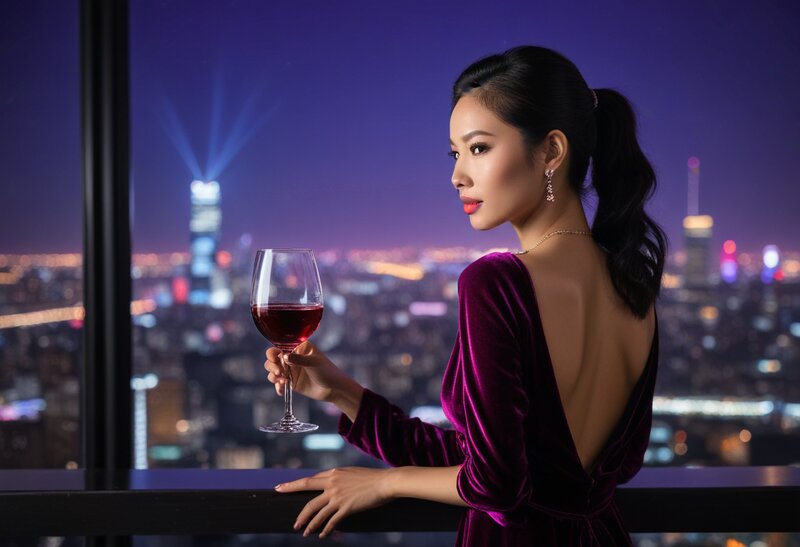 红色房间艺术写真